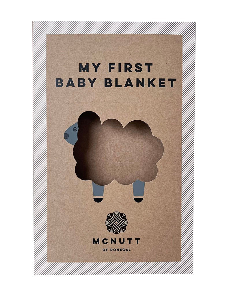 Whispering Blue Merino Baby Blankie 100x75 cm