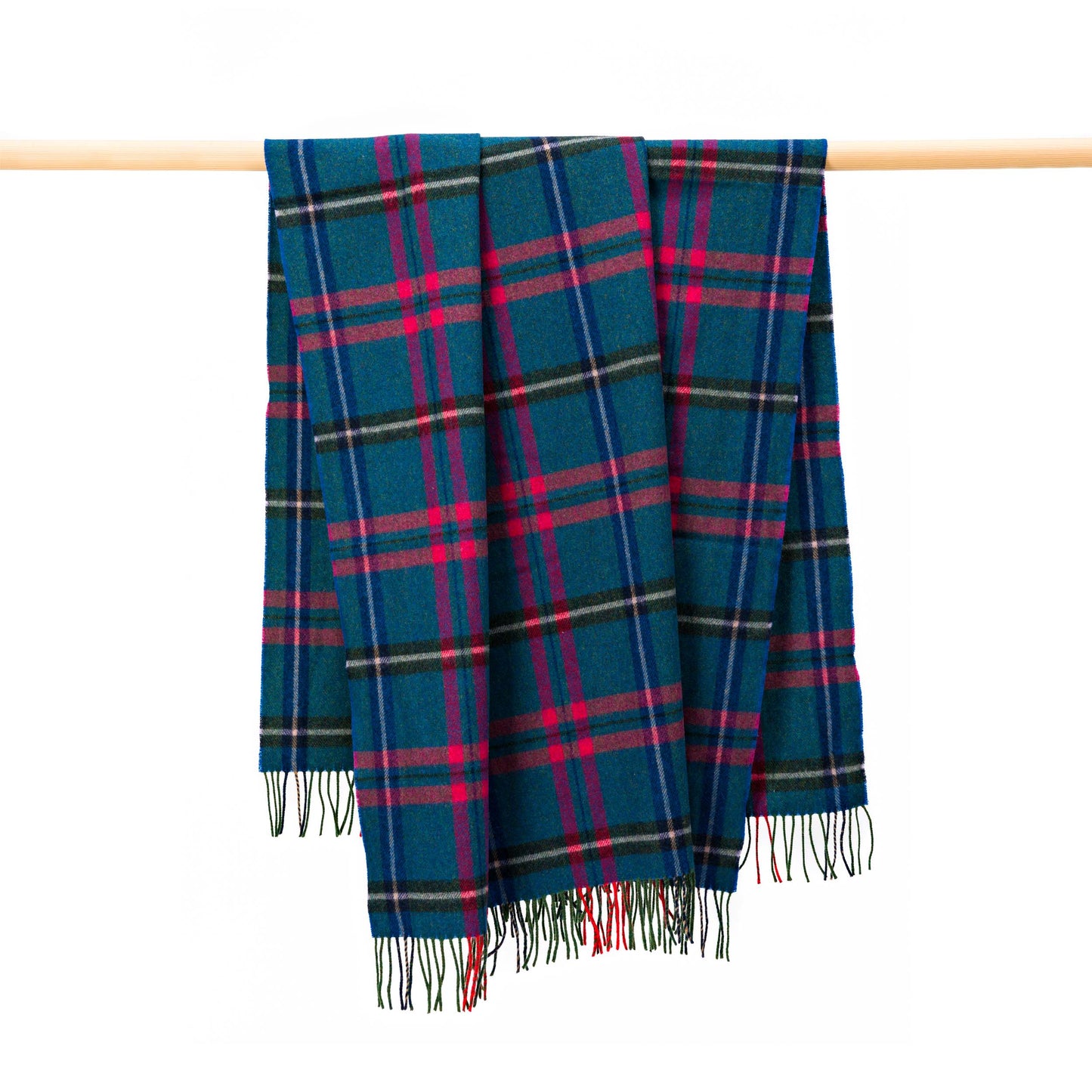 Lambswool Blankie Blue Pink Gray Check