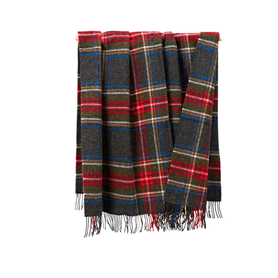 Ierse Picknickdeken Grey Red Stewart 137x182 cm