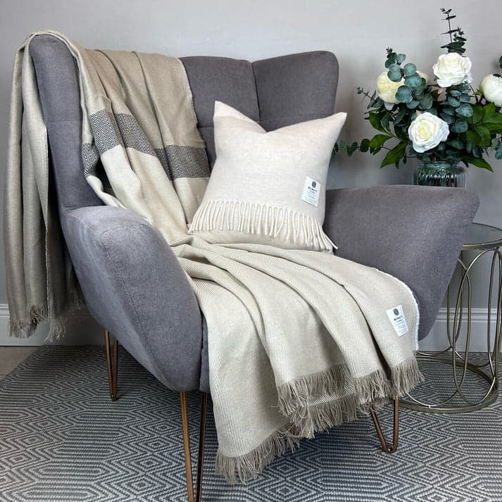 Lisbon Chunky Linnen Blankie Naturel 200x145 cm