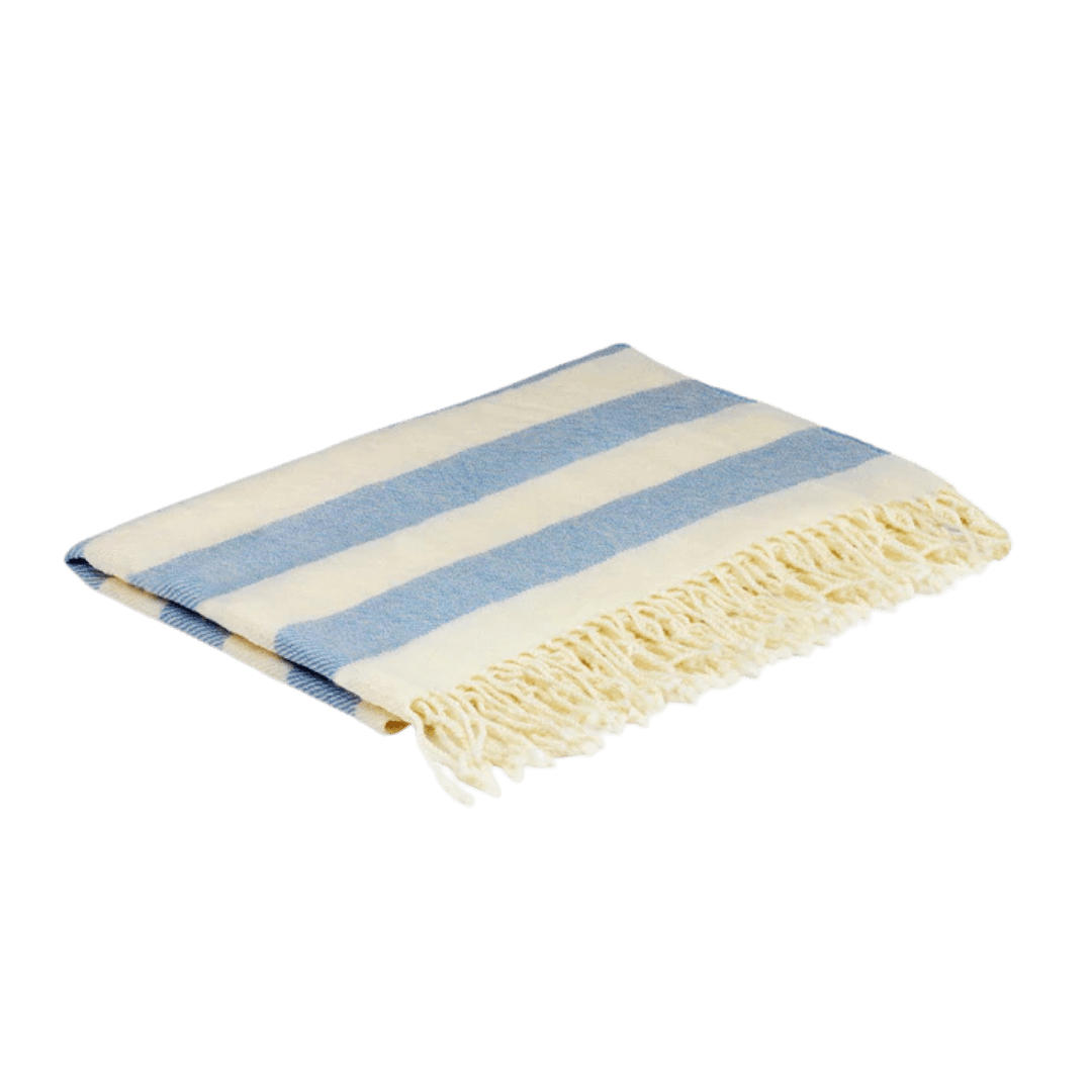 Whispering Blue Merino Baby Blankie 100x75 cm