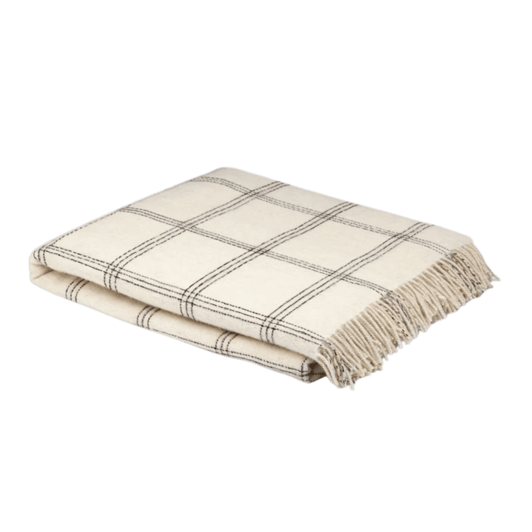White Pearl Window Alpaca Merino Blankie 200x145 cm