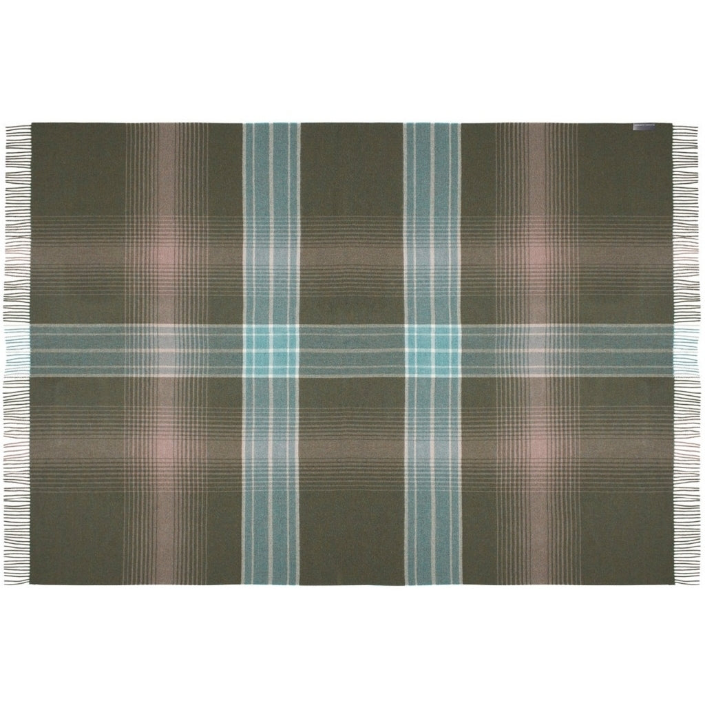 Bogota Baby Alpaca Blankie Green Moss Rose 130x200 cm