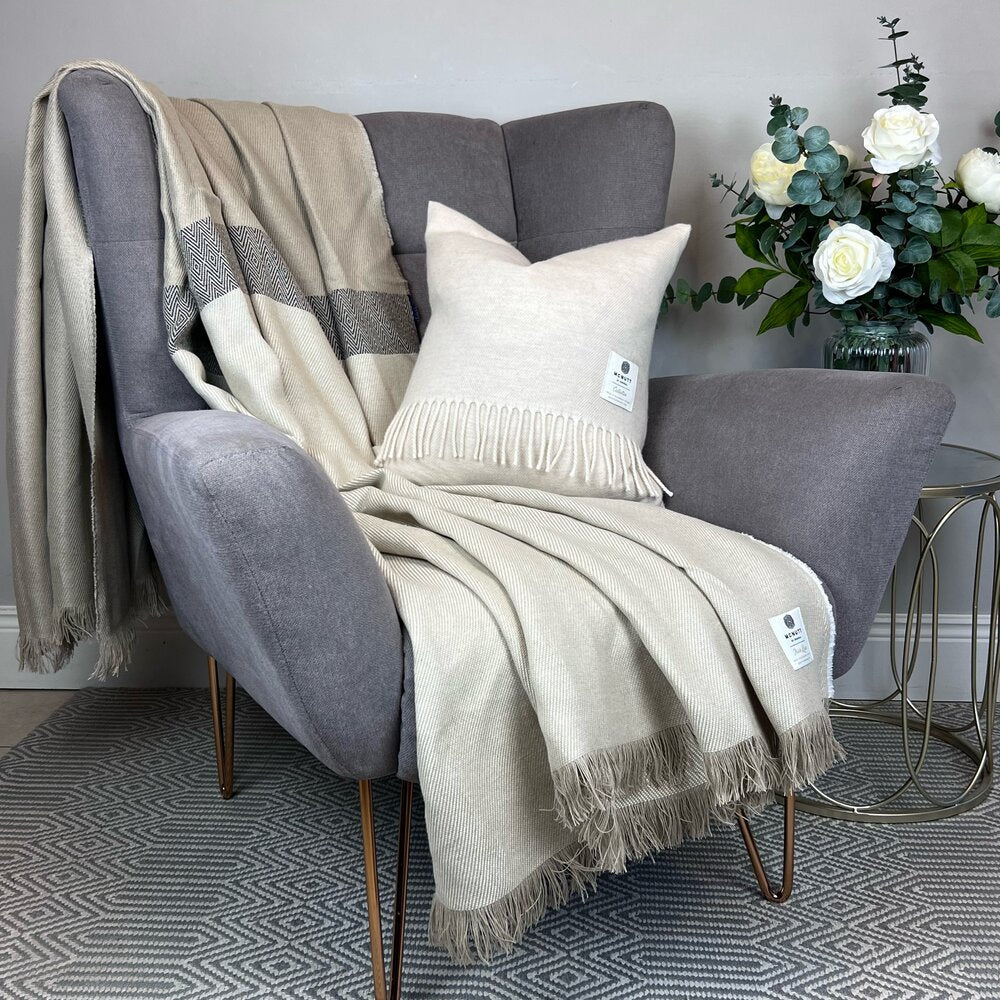 Lisbon Chunky Linnen Blankie Naturel 200x145 cm