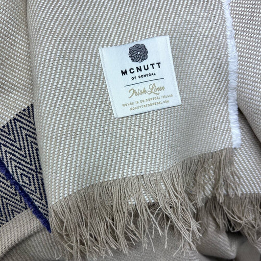 Lisbon Chunky Linnen Blankie Naturel 200x145 cm