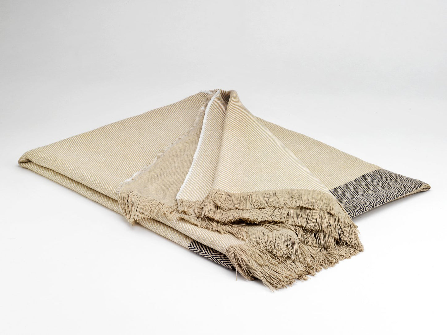 Lisbon Chunky Linnen Blankie Naturel 200x145 cm