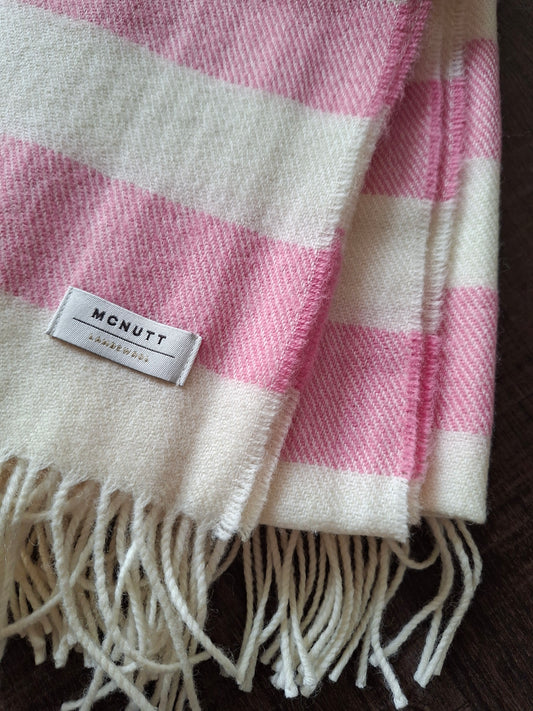 Whispering Pink Merino Baby Blankie 100x75 cm