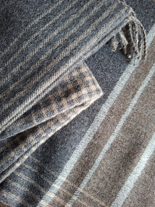 Bogota Baby Alpaca Blankie Donkergrijs 130x200 cm